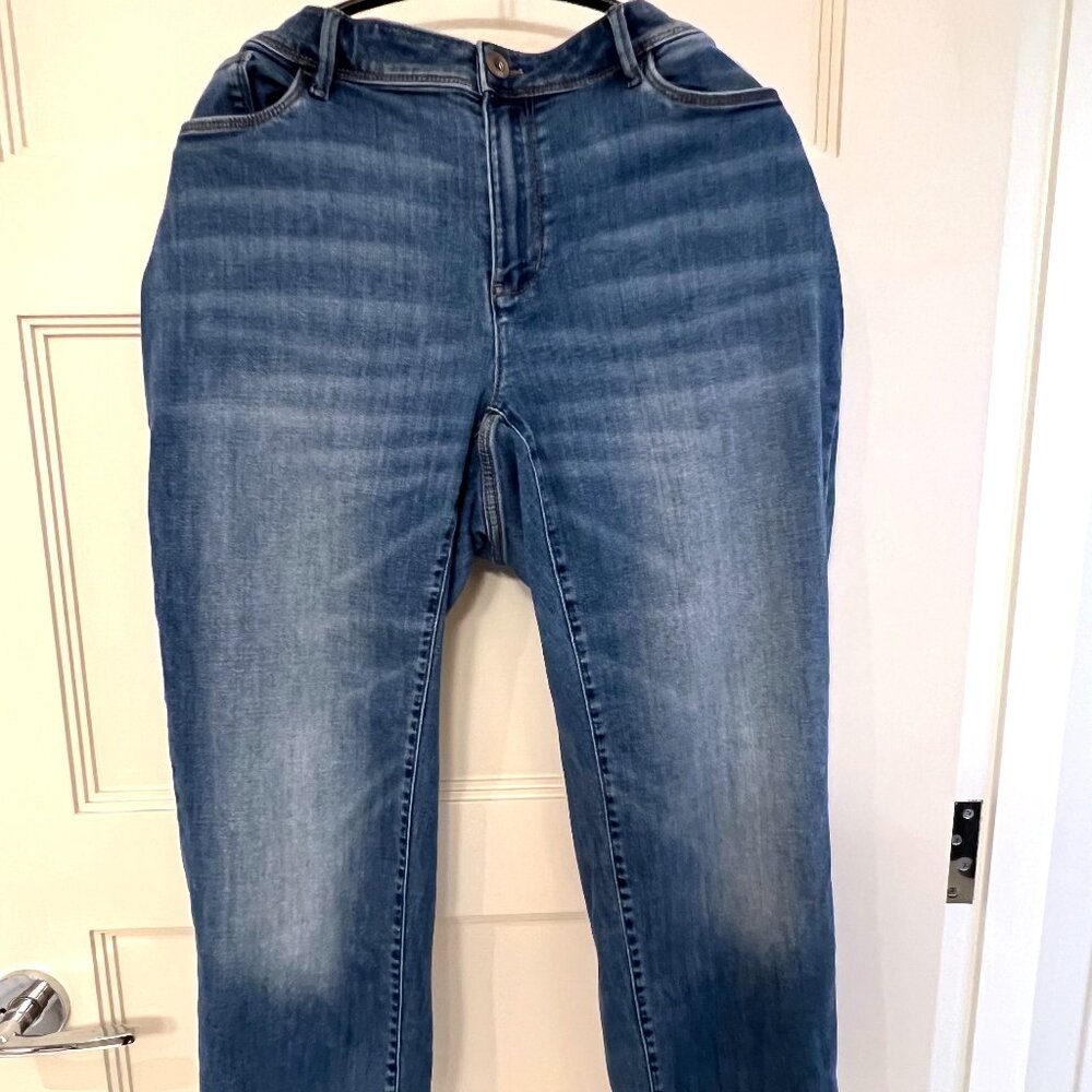 16R - JJILL Medium Wash Blue Denim Jeans - Authentic Fit - Slim Ankle